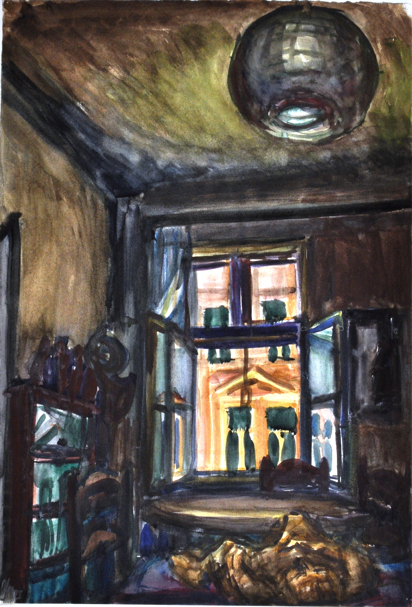 Fensterausblick nachts, 1998
