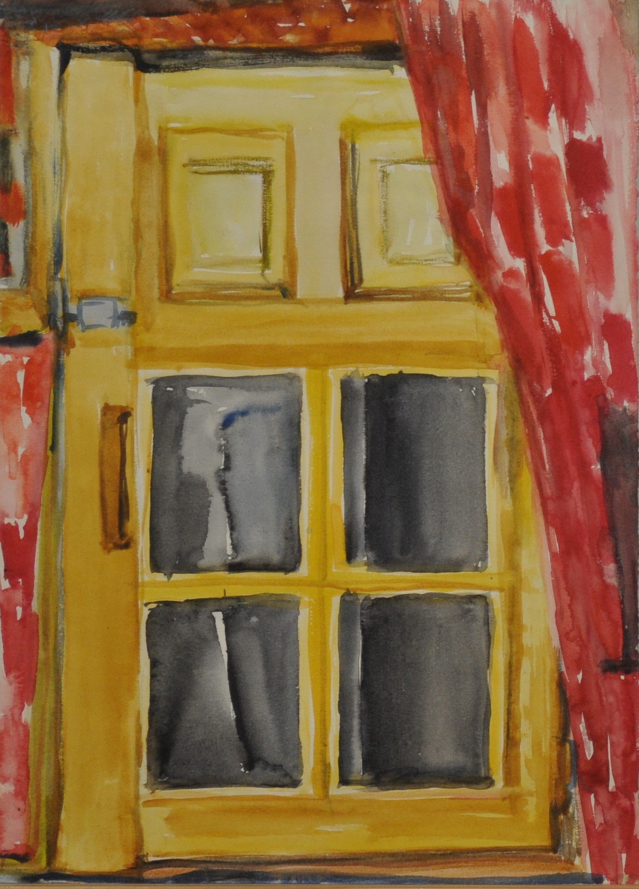 Tür mit rotem Vorhang, 1973