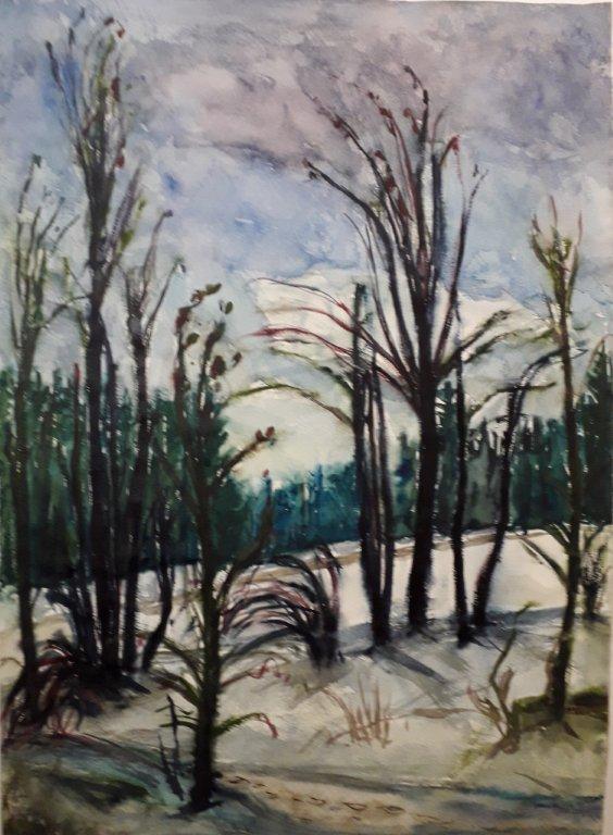 Erlen im Winter, 2017